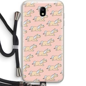 CaseCompany Ponys: Samsung Galaxy J7 (2017) Transparant Hoesje met koord