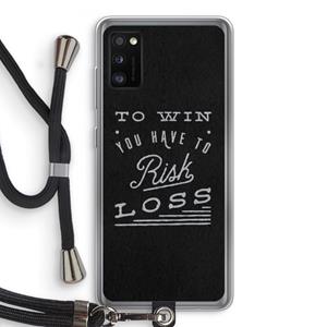 CaseCompany Risk loss: Samsung Galaxy A41 Transparant Hoesje met koord