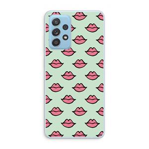 CaseCompany Lipjes: Samsung Galaxy A73 Transparant Hoesje