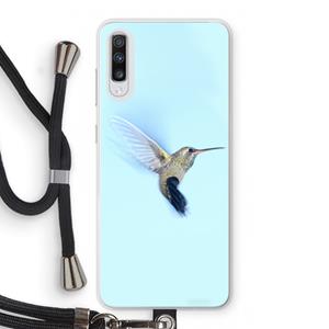 CaseCompany Kolibri: Samsung Galaxy A70 Transparant Hoesje met koord