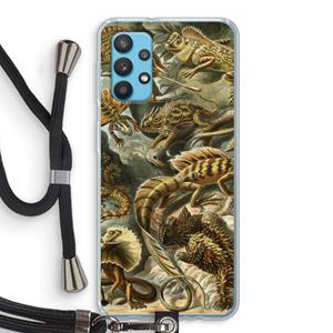 CaseCompany Haeckel Lacertilia: Samsung Galaxy A32 4G Transparant Hoesje met koord