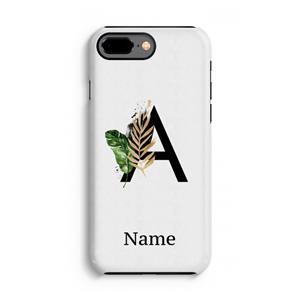 CaseCompany Charcoal Flora: iPhone 8 Plus Tough Case