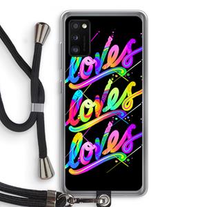 CaseCompany Loves: Samsung Galaxy A41 Transparant Hoesje met koord
