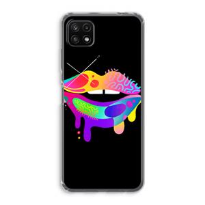 CaseCompany Lip Palette: Samsung Galaxy A22 5G Transparant Hoesje