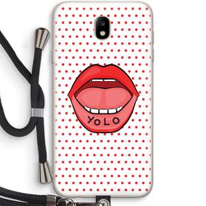 CaseCompany Yolo Denise: Samsung Galaxy J7 (2017) Transparant Hoesje met koord