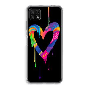 CaseCompany Melts My Heart: Samsung Galaxy A22 5G Transparant Hoesje