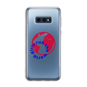 CaseCompany Run The World: Samsung Galaxy S10e Transparant Hoesje