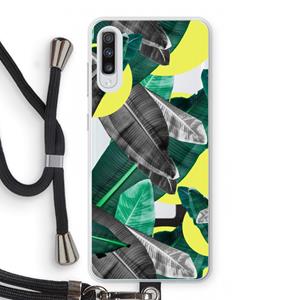 CaseCompany Fantasie jungle: Samsung Galaxy A70 Transparant Hoesje met koord