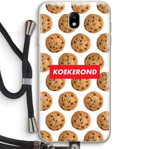 CaseCompany Koekerond: Samsung Galaxy J7 (2017) Transparant Hoesje met koord