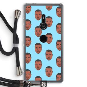 CaseCompany Kanye Call Me℃: Sony Xperia XZ2 Transparant Hoesje met koord