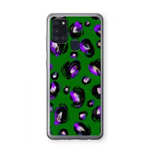 CaseCompany Green Cheetah: Samsung Galaxy A21s Transparant Hoesje