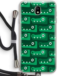 CaseCompany Crocs: Samsung Galaxy J7 (2017) Transparant Hoesje met koord