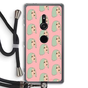 CaseCompany King Kylie: Sony Xperia XZ2 Transparant Hoesje met koord