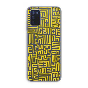 CaseCompany Majorelle Blue Print: Samsung Galaxy A03s Transparant Hoesje