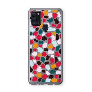 CaseCompany Colored Giraffe: Samsung Galaxy A21s Transparant Hoesje