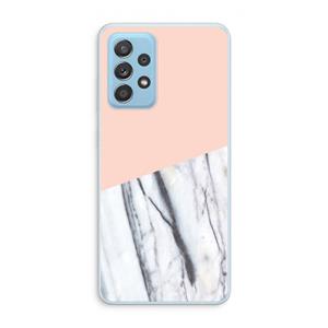 CaseCompany A touch of peach: Samsung Galaxy A73 Transparant Hoesje