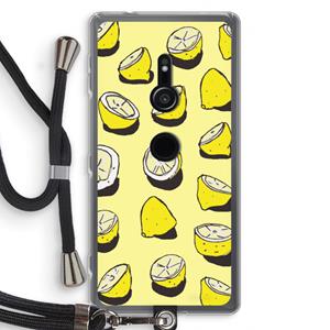 CaseCompany When Life Gives You Lemons...: Sony Xperia XZ2 Transparant Hoesje met koord