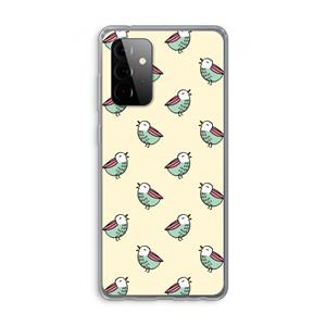 CaseCompany Vogeltjes: Samsung Galaxy A72 Transparant Hoesje