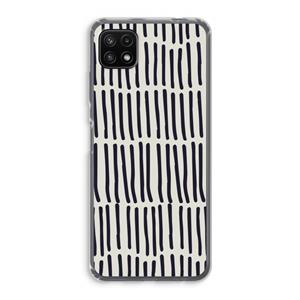 CaseCompany Moroccan stripes: Samsung Galaxy A22 5G Transparant Hoesje