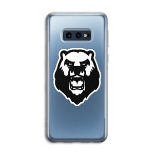 CaseCompany Angry Bear (white): Samsung Galaxy S10e Transparant Hoesje