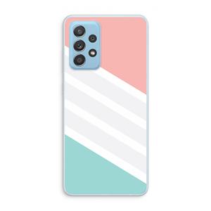 CaseCompany Strepen pastel: Samsung Galaxy A73 Transparant Hoesje