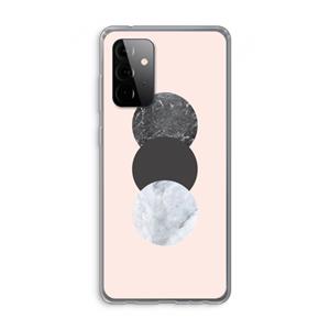 CaseCompany Marmeren cirkels: Samsung Galaxy A72 Transparant Hoesje