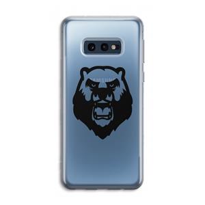 CaseCompany Angry Bear (black): Samsung Galaxy S10e Transparant Hoesje