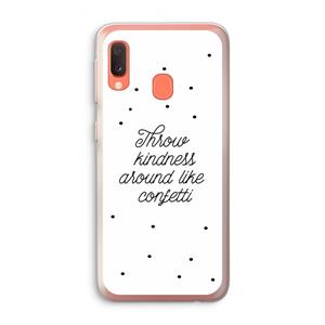 CaseCompany Confetti: Samsung Galaxy A20e Transparant Hoesje