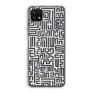 CaseCompany Moroccan Print: Samsung Galaxy A22 5G Transparant Hoesje