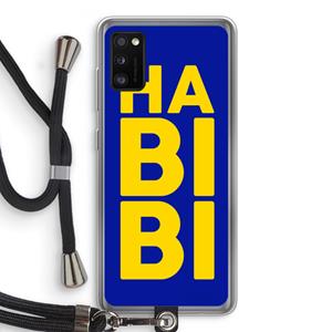 CaseCompany Habibi Blue: Samsung Galaxy A41 Transparant Hoesje met koord