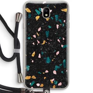 CaseCompany Terrazzo N°10: Samsung Galaxy J7 (2017) Transparant Hoesje met koord