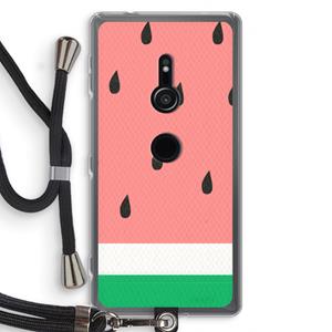 CaseCompany Watermeloen: Sony Xperia XZ2 Transparant Hoesje met koord