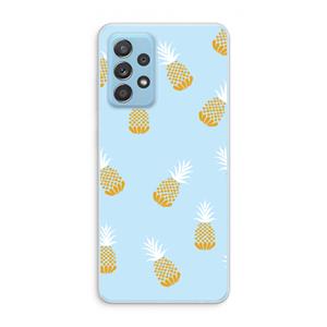CaseCompany Ananasjes: Samsung Galaxy A73 Transparant Hoesje