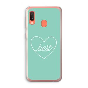 CaseCompany Best heart pastel: Samsung Galaxy A20e Transparant Hoesje