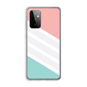 CaseCompany Strepen pastel: Samsung Galaxy A72 Transparant Hoesje