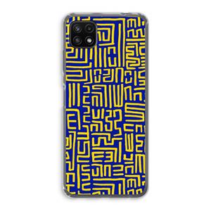 CaseCompany Majorelle Blue Print: Samsung Galaxy A22 5G Transparant Hoesje