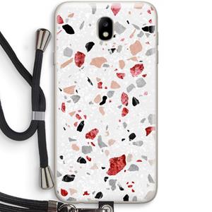 CaseCompany Terrazzo N°12: Samsung Galaxy J7 (2017) Transparant Hoesje met koord