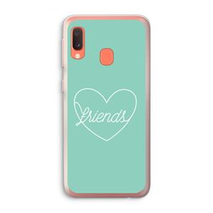 CaseCompany Friends heart pastel: Samsung Galaxy A20e Transparant Hoesje