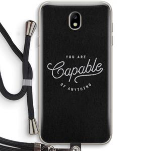 CaseCompany Capable: Samsung Galaxy J7 (2017) Transparant Hoesje met koord