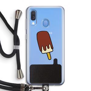 CaseCompany Frisco: Samsung Galaxy A40 Transparant Hoesje met koord