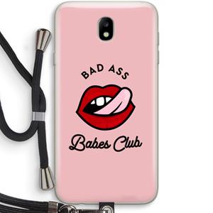 CaseCompany Badass Babes Club: Samsung Galaxy J7 (2017) Transparant Hoesje met koord