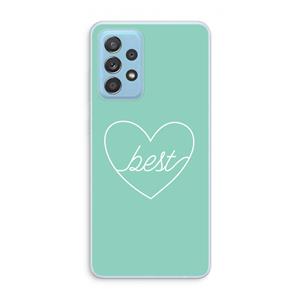 CaseCompany Best heart pastel: Samsung Galaxy A73 Transparant Hoesje