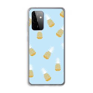 CaseCompany Ananasjes: Samsung Galaxy A72 Transparant Hoesje
