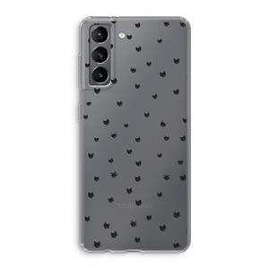 CaseCompany Kleine kattenkopjes: Samsung Galaxy S21 Transparant Hoesje
