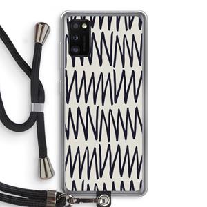 CaseCompany Marrakech Zigzag: Samsung Galaxy A41 Transparant Hoesje met koord