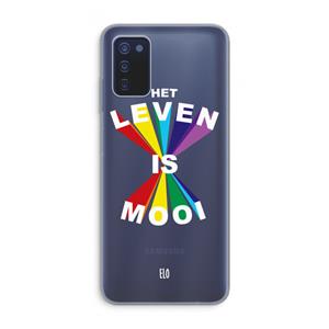 CaseCompany Het Leven Is Mooi: Samsung Galaxy A03s Transparant Hoesje