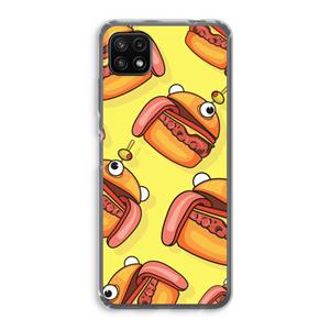 CaseCompany Hamburger: Samsung Galaxy A22 5G Transparant Hoesje
