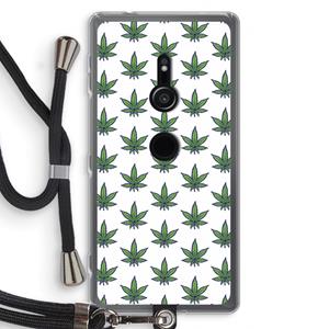 CaseCompany Weed: Sony Xperia XZ2 Transparant Hoesje met koord