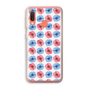 CaseCompany Klaproosjes: Samsung Galaxy A20e Transparant Hoesje