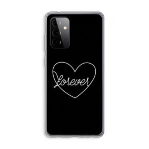 CaseCompany Forever heart black: Samsung Galaxy A72 Transparant Hoesje
